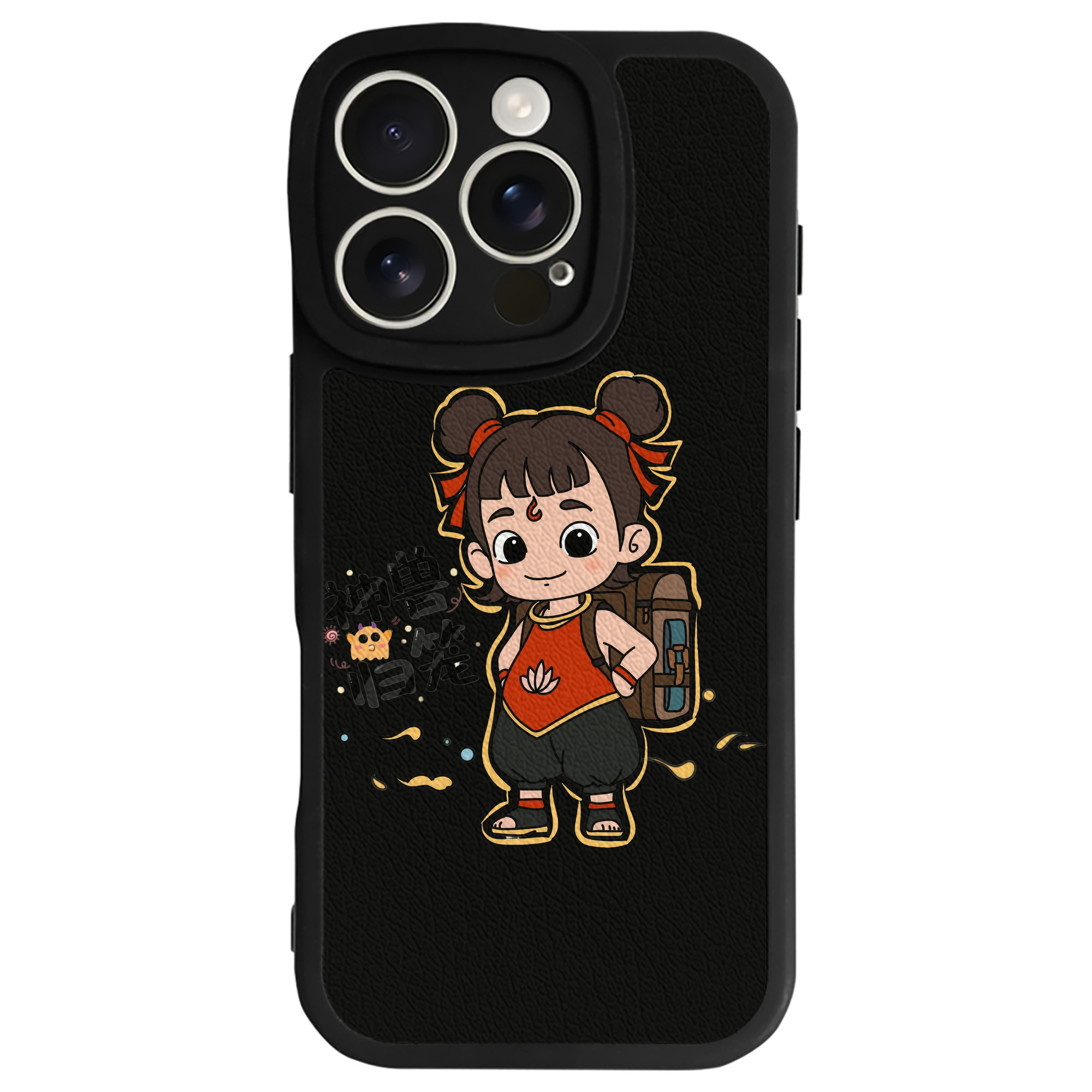 （画像用） Ne Zha 2 ナタ 魔童の大暴れ 【iPhone 16シリーズ対応】シリコンスマホケース（レザー調） 材質：シリコン